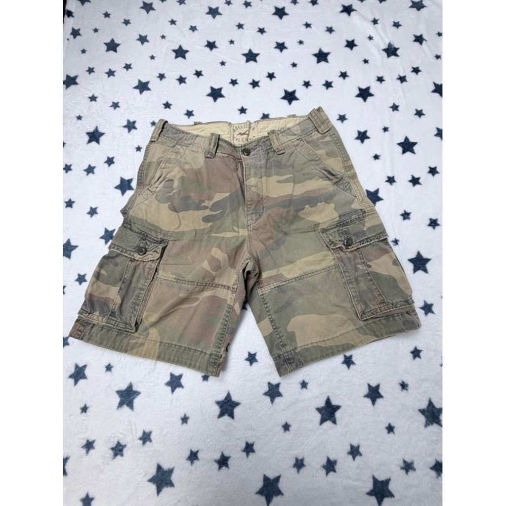 Hollister Cargo Shorts Mens 34 Camo Camouflage Utility Pockets Casual - Picture 2 of 8